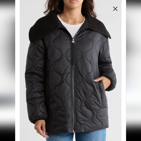 Lucky Brand Jackets & Blazers - Lucky Brand Black Gorpcore Puffer Jacket Coat Women's Size Large